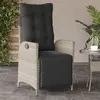 Image de Chaise Vidaxl exterieur empilable non pliable H. 93 cm en rotin gris