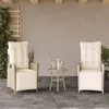 Image de vidaXL Chaises inclinables de jardin lot de 2 avec repose-pied rotin 365292