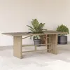 Image de vidaXL Table de jardin dessus en verre beige 190x80x74 cm 365307