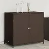 Image de Armoire de rangement de jardin marron 83x45x76cm résine tressée
