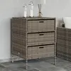 Image de vidaXL Armoire de Rangement de Jardin, Organisateur de Terrasse avec Tiroirs, Meuble d'Extérieur Patio Arrière-cour, Gris 365553