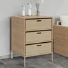 Image de Armoire de rangement de jardin beige 55x59x80 cm résine tressée
