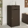 Image de vidaXL Armoire de Rangement de Jardin, Organisateur de Terrasse avec Porte, Meuble d'Extérieur Patio Arrière-cour, Marron 365560