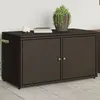 Image de Armoire de rangement jardin marron 110x55x60,5cm résine tressée