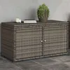 Image de Armoire de rangement jardin gris 110x55x60,5 cm résine tressée