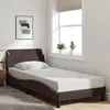 Image de vidaXL Bedframe zonder matras 90x190 cm stof donkerbruin373088