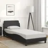 Image de vidaXL Bedframe met hoofdbord kunstleer zwart 90x200 cm373118