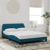 Image de vidaXL Bedframe met hoofdeinde fluweel blauw 140x190 cm373176