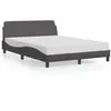 Image de vidaXL Bedframe met hoofdbord kunstleer grijs 140x190 cm373181
