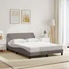 Image de vidaXL Bedframe zonder matras stof taupe 140x200 cm373189