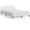 Image de Cadre de lit sans matelas blanc 140x200 cm similicuir