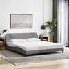 Image de vidaXL Bedframe zonder matras stof lichtgrijs 180x200 cm373225