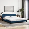 Image de vidaXL Bedframe met hoofdeinde zonder matras 180x200 cm stof blauw373231