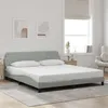 Image de vidaXL Bedframe zonder matras 180x200 cm fluweel lichtgrijs373232