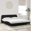 Image de Cadre de lit sans matelas noir 180x200 cm velours