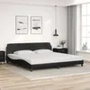 Image de vidaXL Bedframe met hoofdeinde kunstleer zwart 200x200 cm373258