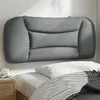 Image de vidaXL Coussin de Tête de Lit, Oreiller de Lecture avec Fermeture à Glissière, Coussin de Lecture pour Lit Chambre, Gris 374525