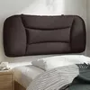 Image de vidaXL Coussin de Tête de Lit, Oreiller de Lecture avec Fermeture à Glissière, Coussin de Lecture pour Lit Chambre, Marron 374528