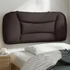 Image de vidaXL Coussin de Tête de Lit, Oreiller de Lecture avec Fermeture à Glissière, Coussin de Lecture pour Lit Chambre, Marron 374540