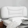 Image de vidaXL Coussin de Tête de Lit, Oreiller de Lecture avec Fermeture à Glissière, Coussin de Lecture pour Lit Chambre, Blanc 374557