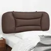 Image de vidaXL Coussin de Tête de Lit, Oreiller de Lecture avec Fermeture à Glissière, Coussin de Lecture pour Lit Chambre, Marron 374558