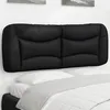 Image de vidaXL Coussin de Tête de Lit, Oreiller de Lecture avec Fermeture à Glissière, Coussin de Lecture pour Lit Chambre, Noir 140 374583