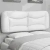Image de vidaXL Coussin de Tête de Lit, Oreiller de Lecture avec Fermeture à Glissière, Coussin de Lecture pour Lit Chambre, Blanc 374584