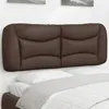 Image de vidaXL Coussin de Tête de Lit, Oreiller de Lecture avec Fermeture à Glissière, Coussin de Lecture pour Lit Chambre, Marron 374585