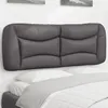 Image de vidaXL Coussin de Tête de Lit, Oreiller de Lecture avec Fermeture à Glissière, Coussin de Lecture pour Lit Chambre, Gris 140 374586