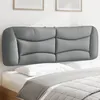 Image de vidaXL Coussin de Tête de Lit, Oreiller de Lecture avec Fermeture à Glissière, Coussin de Lecture pour Lit Chambre, Gris 374588