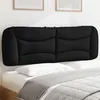 Image de Coussin de tête de lit noir 160 cm tissu