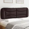 Image de vidaXL Coussin de Tête de Lit, Oreiller de Lecture avec Fermeture à Glissière, Coussin de Lecture pour Lit Chambre, Marron 374591