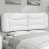 Image de vidaXL Coussin de Tête de Lit, Oreiller de Lecture avec Fermeture à Glissière, Coussin de Lecture pour Lit Chambre, Blanc 374596