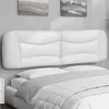 Image de vidaXL Coussin de Tête de Lit, Oreiller de Lecture avec Fermeture à Glissière, Coussin de Lecture pour Lit Chambre, Blanc 374608