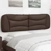 Image de vidaXL Coussin de Tête de Lit, Oreiller de Lecture avec Fermeture à Glissière, Coussin de Lecture pour Lit Chambre, Marron 374609