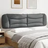 Image de vidaXL Coussin de Tête de Lit, Oreiller de Lecture avec Fermeture à Glissière, Coussin de Lecture pour Lit Chambre, Gris 374616