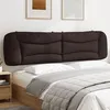 Image de vidaXL Coussin de Tête de Lit, Oreiller de Lecture avec Fermeture à Glissière, Coussin de Lecture pour Lit Chambre, Marron 374619