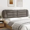 Image de vidaXL Coussin de Tête de Lit, Oreiller de Lecture avec Fermeture à Glissière, Coussin de Lecture pour Lit Chambre, Taupe 374620