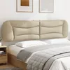 Image de vidaXL Coussin de Tête de Lit, Oreiller de Lecture avec Fermeture à Glissière, Coussin de Lecture pour Lit Chambre, Crème 374621