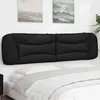 Image de vidaXL Coussin de Tête de Lit, Oreiller de Lecture avec Fermeture à Glissière, Coussin de Lecture pour Lit Chambre, Noir 200 374623