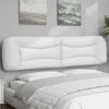 Image de vidaXL Coussin de Tête de Lit, Oreiller de Lecture avec Fermeture à Glissière, Coussin de Lecture pour Lit Chambre, Blanc 374624