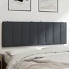 Image de Coussin de tête de lit gris foncé 120 cm velours