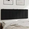 Image de Coussin de tête de lit noir 120 cm velours