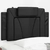 Image de vidaXL Coussin de Tête de Lit, Oreiller de Lecture avec Fermeture à Glissière, Coussin de Lecture pour Lit Chambre, Noir 80 374760