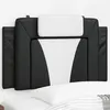 Image de vidaXL Coussin de Tête de Lit, Oreiller de Lecture avec Fermeture à Glissière, Coussin de Lecture pour Lit Chambre, Noir et 374765