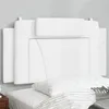 Image de vidaXL Coussin de Tête de Lit, Oreiller de Lecture avec Fermeture à Glissière, Coussin de Lecture pour Lit Chambre, Blanc 374775