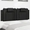 Image de vidaXL Coussin de Tête de Lit, Oreiller de Lecture avec Fermeture à Glissière, Coussin de Lecture pour Lit Chambre, Noir 120 374781