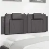 Image de vidaXL Hoofdbordkussen 120 cm kunstleer grijs374784