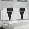 Image de vidaXL Hoofdbordkussen 120 cm kunstleer wit en zwart374787