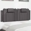 Image de vidaXL Coussin de tête de lit gris 140 cm similicuir 374793